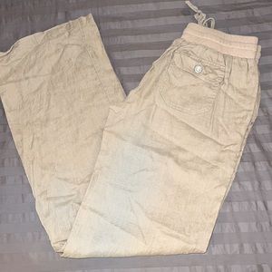 Guess khaki wide leg pant